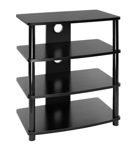 Four-Tiered Wooden A/V Media Stand